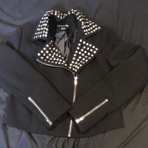 Cute Moto jacket with studded design!